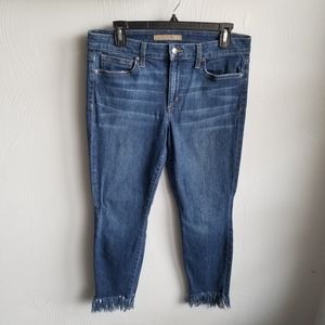 Joe's Jeans Skinny Crop Fringe Hem Sz 30